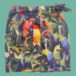 SOLD - Barry Bricken Sport Size M Wrap Mini Skirt